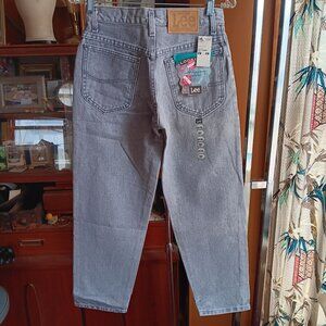 Vintage Mens Lee Jeans 28x28 1980's LOOSE FIT TAPERED PREP PEWTER DENIM JEANS